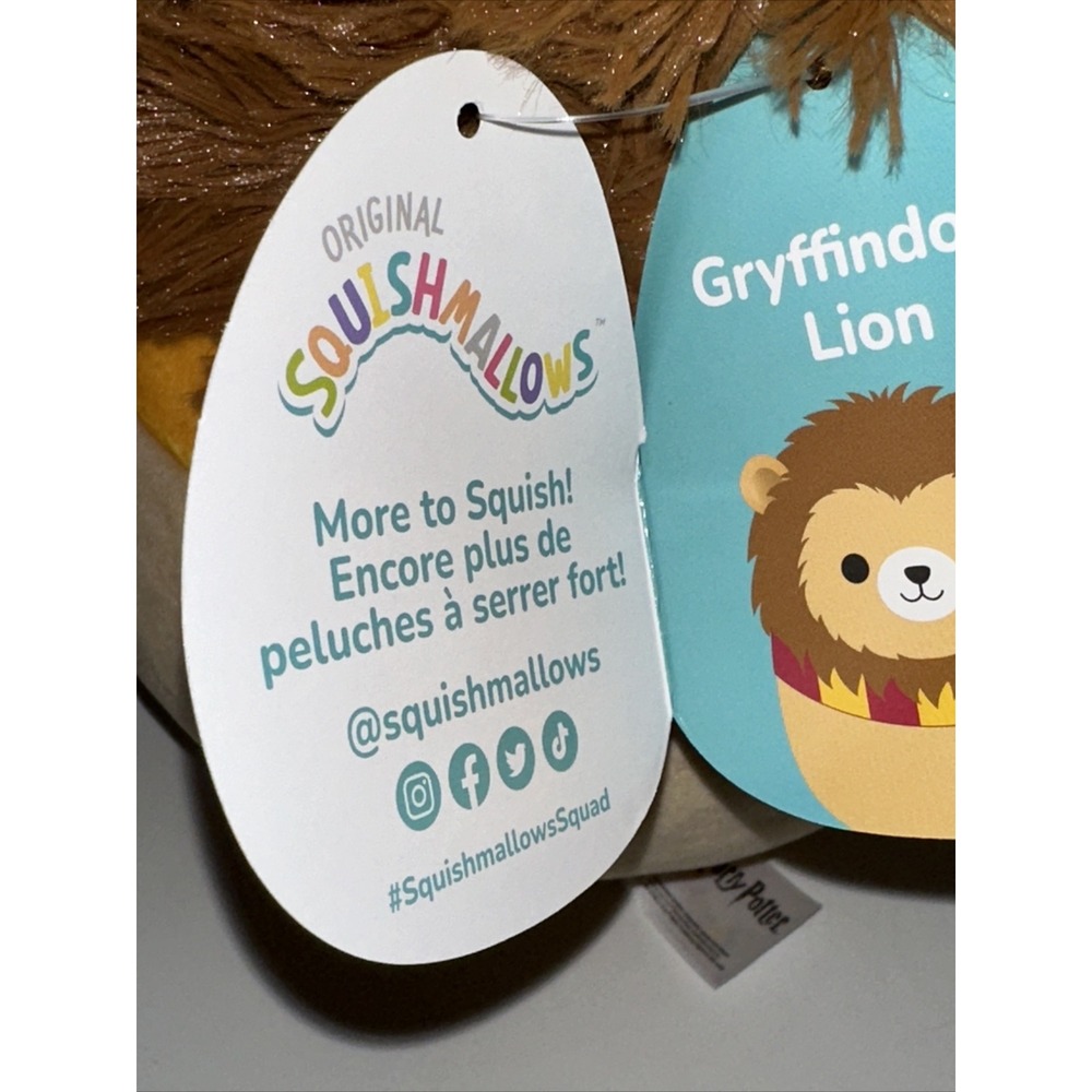 Squishmallows Harry Potter Gryffindor Lion Plush 10 In Kellytoy Wizarding World - Picture 6 of 16